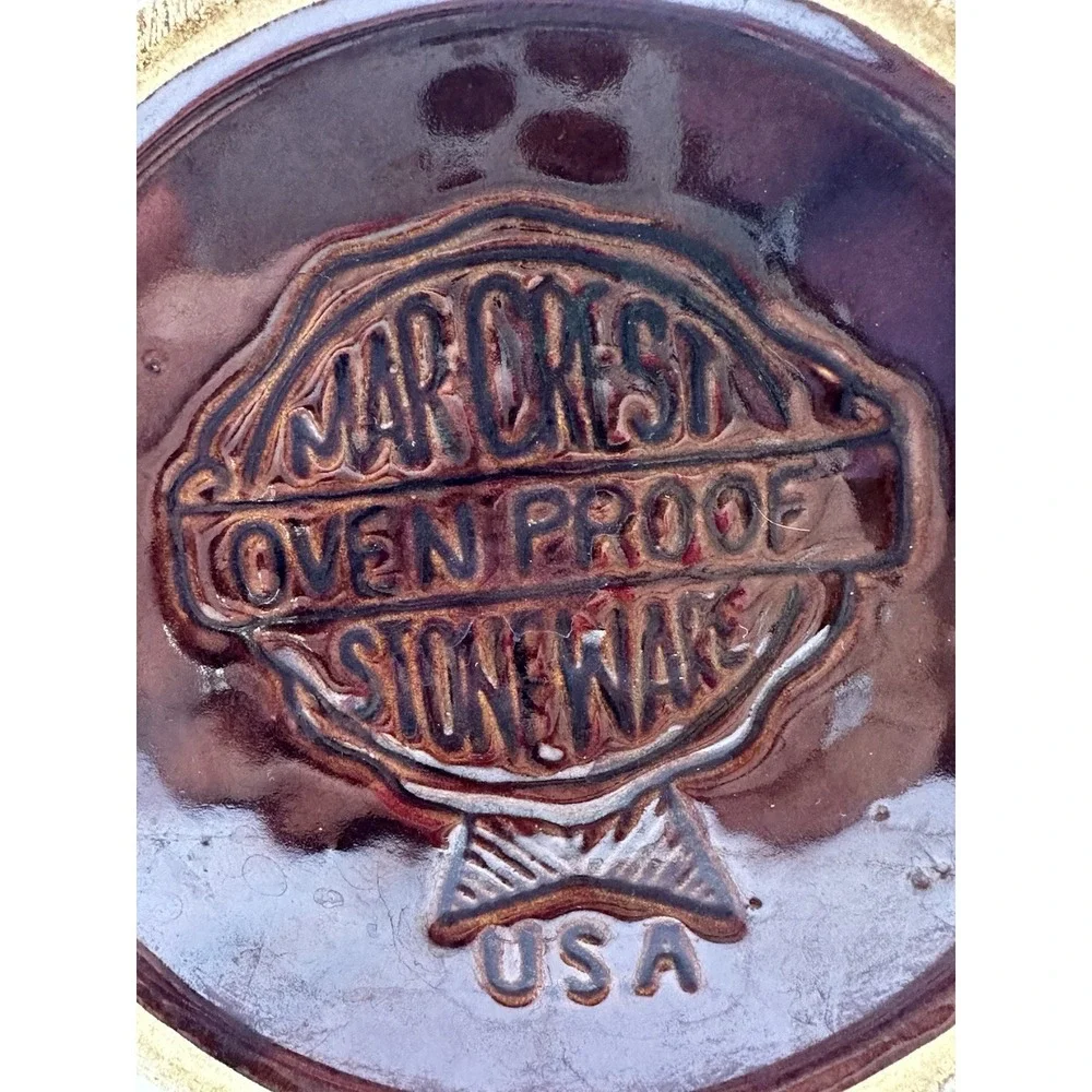 Vtg Marcrest Stoneware Pottery Brown 8